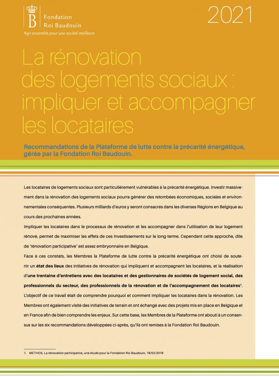 La Rénovation Des Logements Sociaux : Impliquer Et Accompagner Les ...